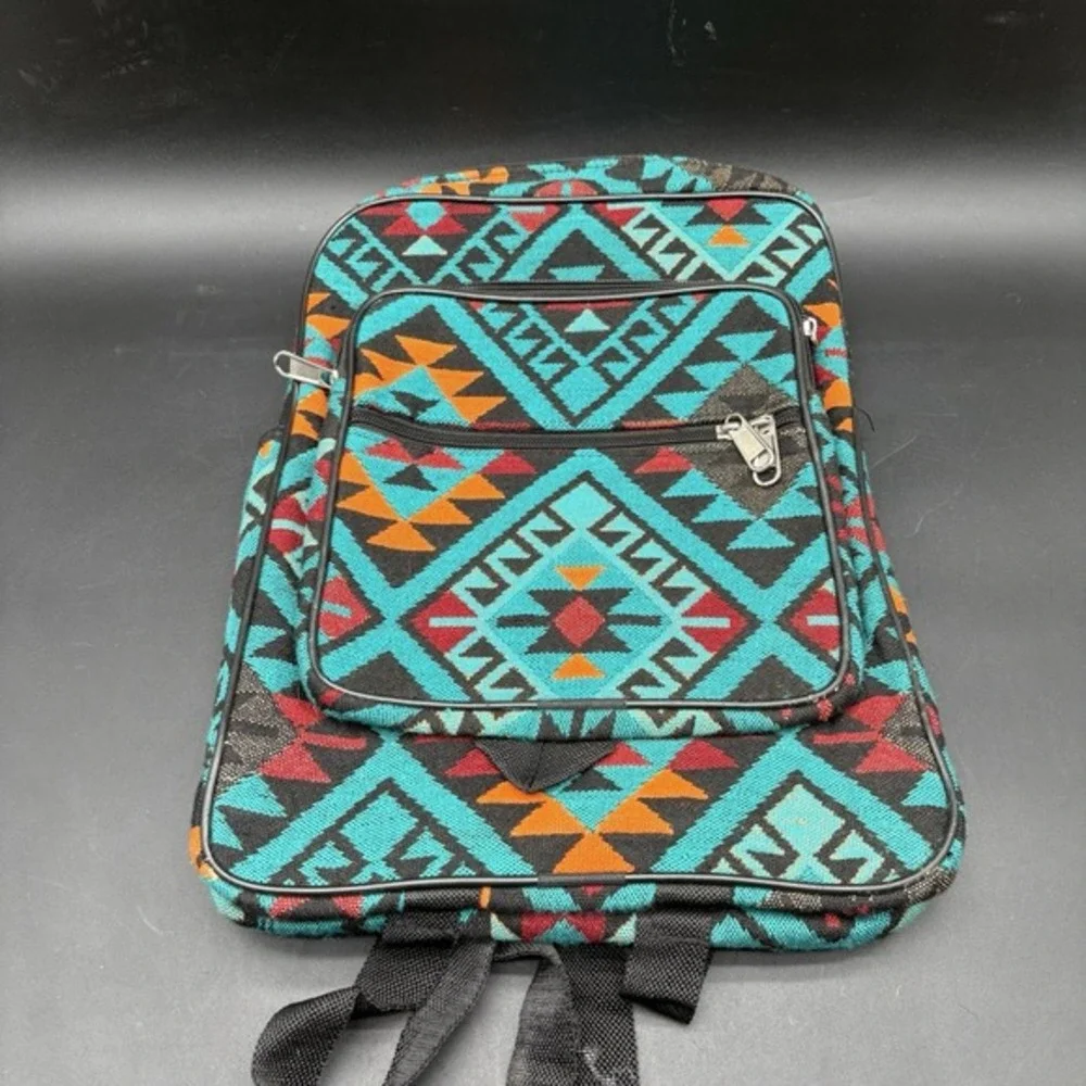 El Paso Saddle Blanket Co Southwestern‎ Navajo Print Backpack 70% Acrylic